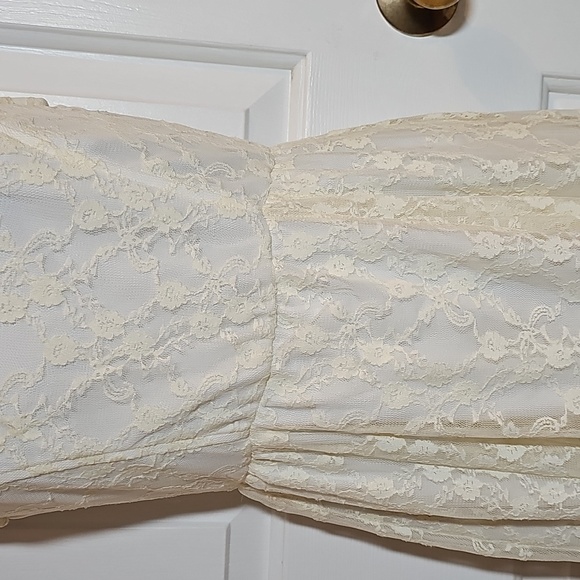 MIMI CHICA lacey dress XS cream sleeveless high-low - Picture 3 of 12